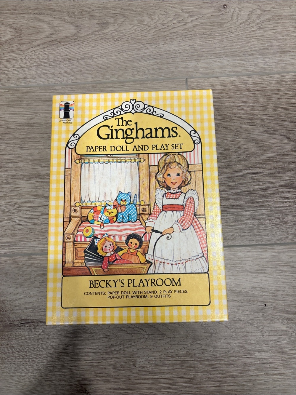 Vintage The Ginghams Becky’s Playroom Paper Doll & Play Set - Yellow Gingham